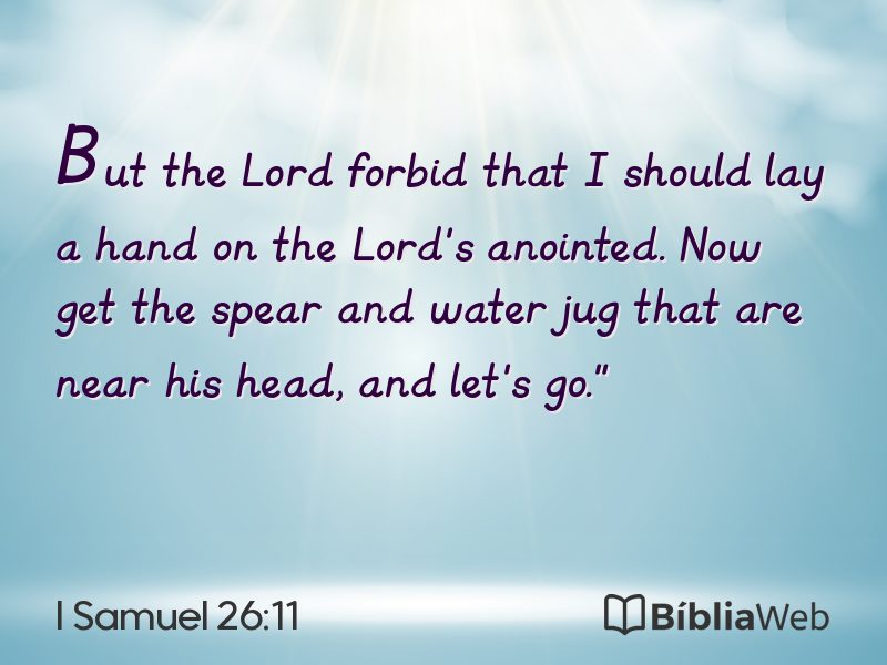 I Samuel 26:11 em imagem para compartilhar