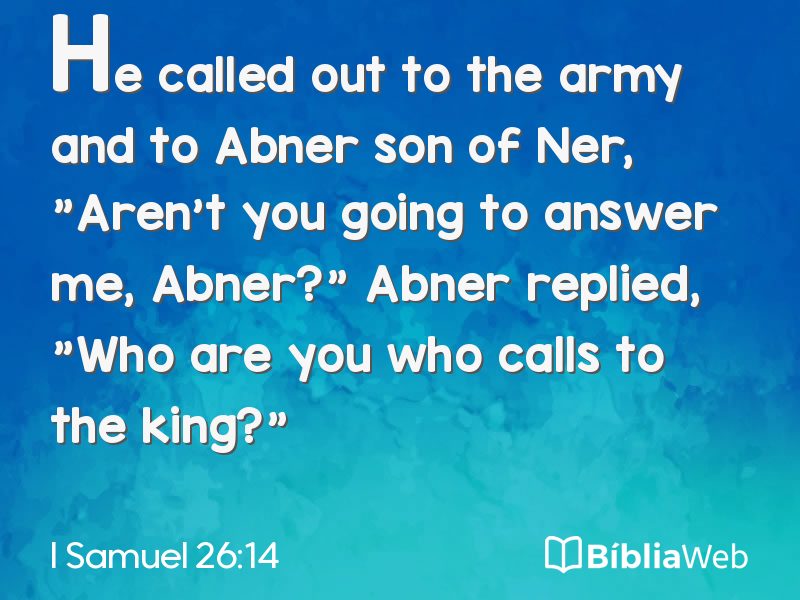 I Samuel 26:14 em imagem para compartilhar