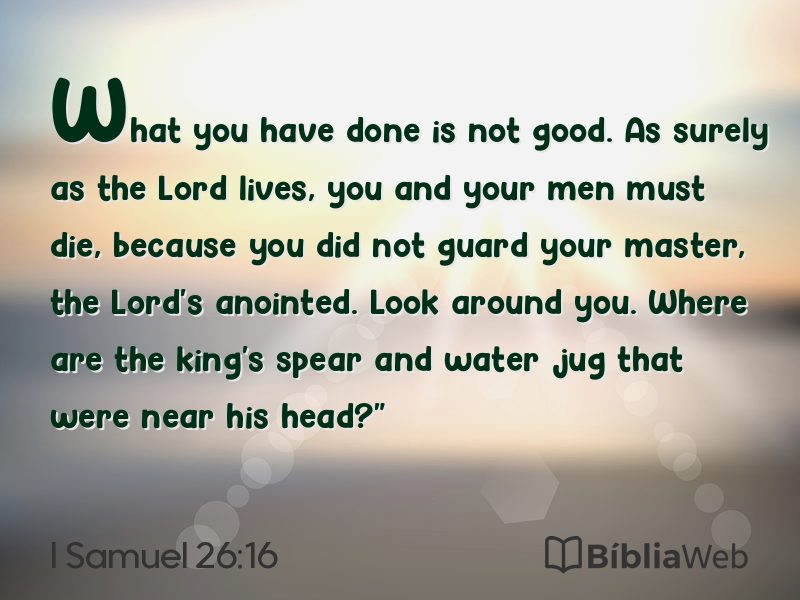 I Samuel 26:16 em imagem para compartilhar