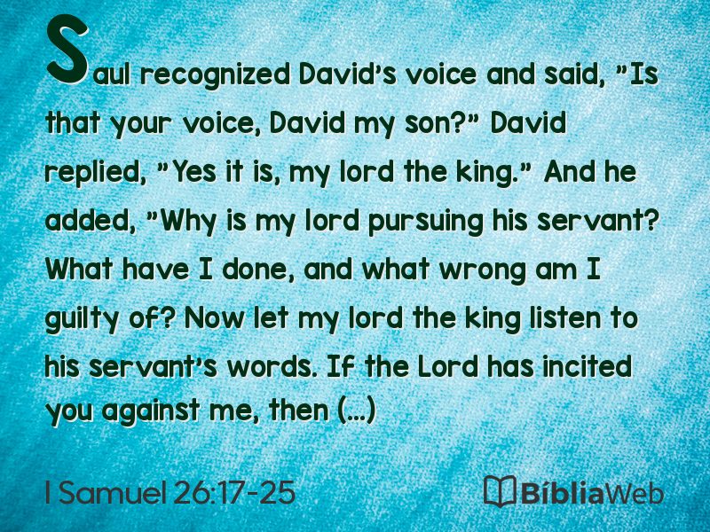 I Samuel 26:17-25 em imagem para compartilhar