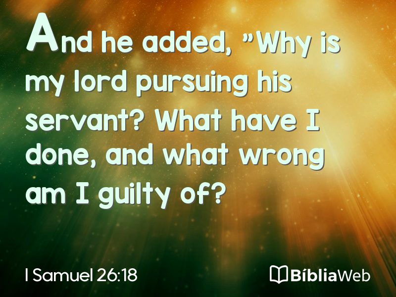I Samuel 26:18 em imagem para compartilhar