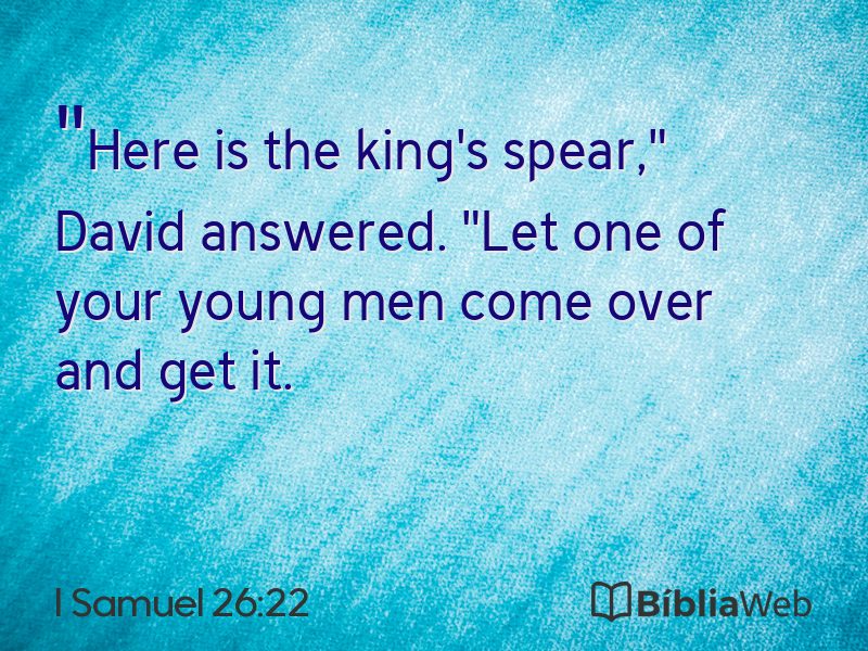 I Samuel 26:22 em imagem para compartilhar