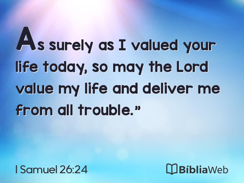 I Samuel 26:24 em imagem para compartilhar