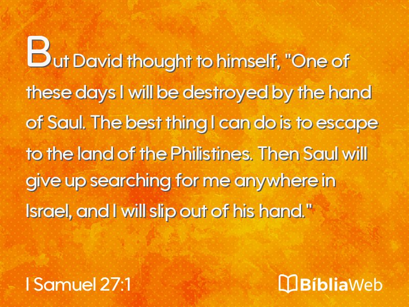 I Samuel 27:1 em imagem para compartilhar