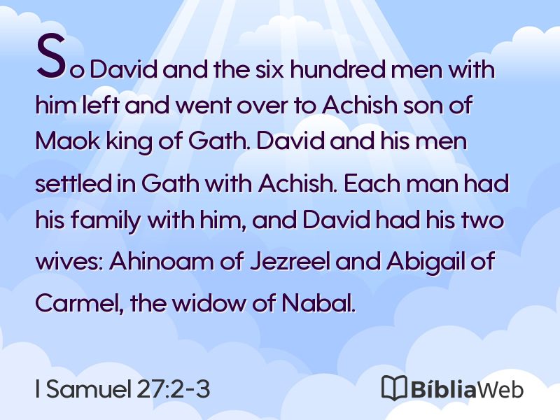 I Samuel 27:2-3 em imagem para compartilhar