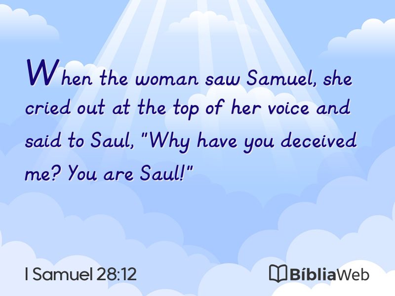 I Samuel 28:12 em imagem para compartilhar