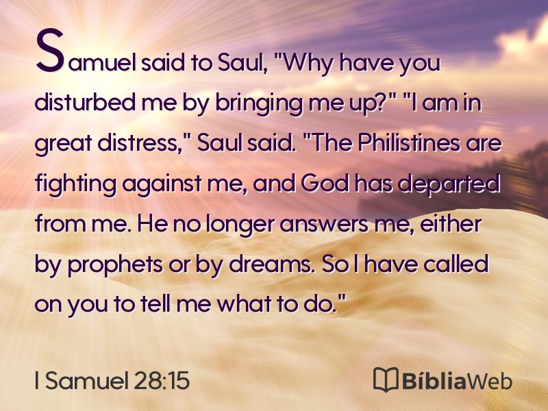 I Samuel 28:15 em imagem para compartilhar
