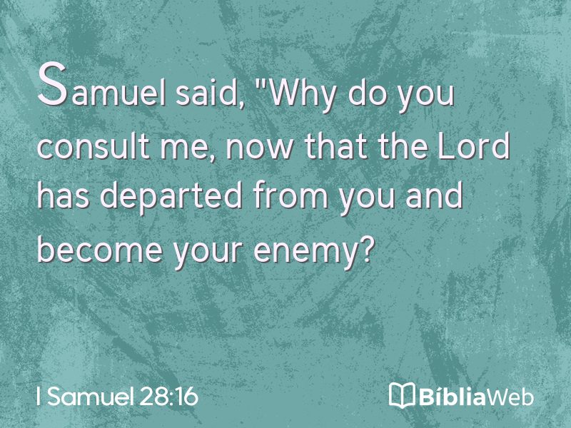 I Samuel 28:16 em imagem para compartilhar