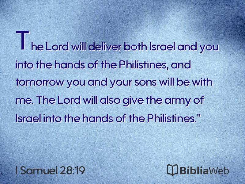 I Samuel 28:19 em imagem para compartilhar