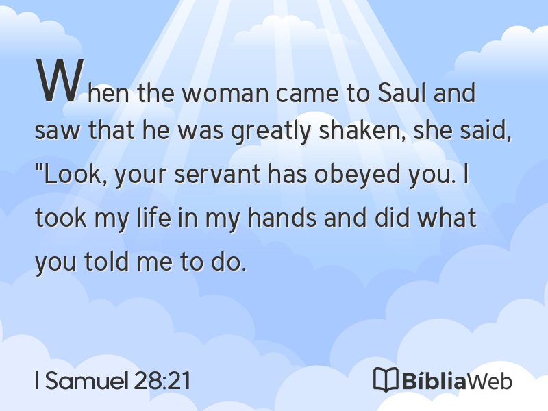 I Samuel 28:21 em imagem para compartilhar