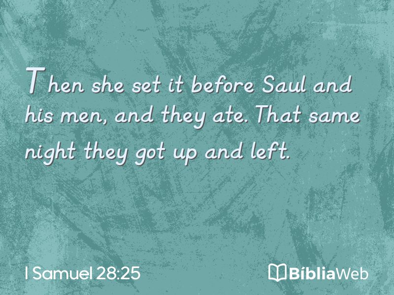 I Samuel 28:25 em imagem para compartilhar