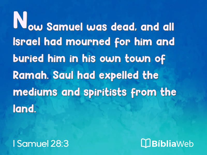 I Samuel 28:3 em imagem para compartilhar