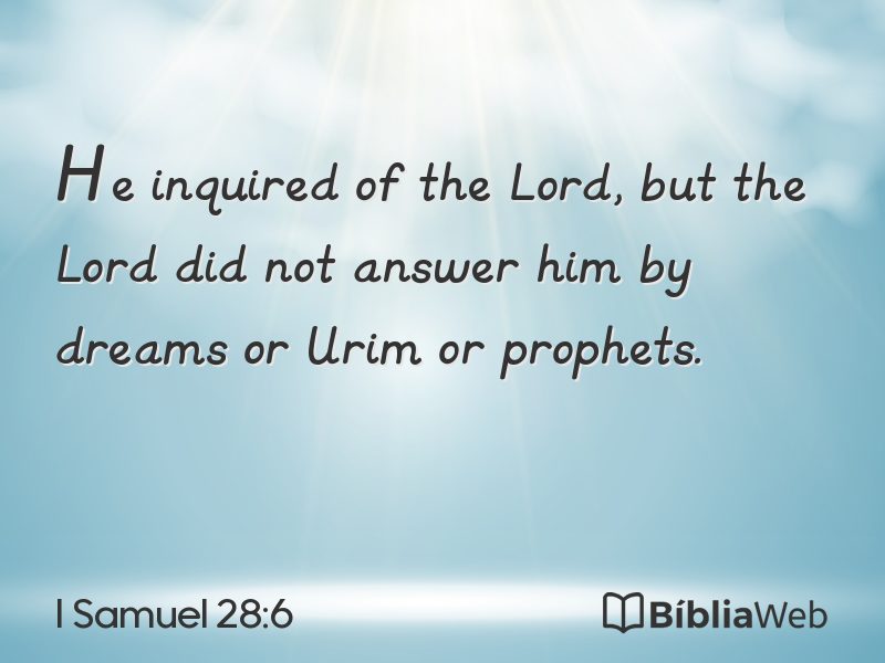 I Samuel 28:6 em imagem para compartilhar
