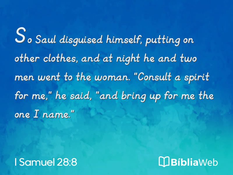 I Samuel 28:8 em imagem para compartilhar