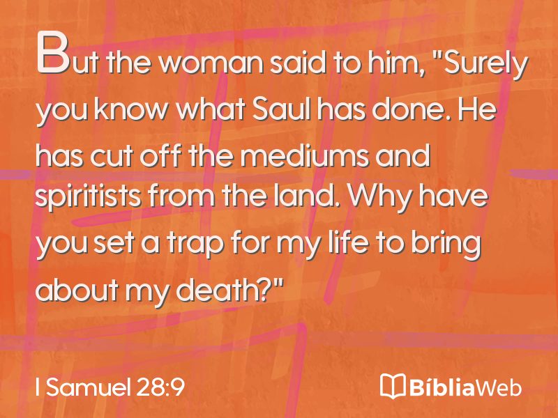 I Samuel 28:9 em imagem para compartilhar