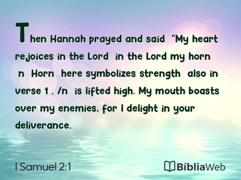 I Samuel 2:1 em imagem para compartilhar