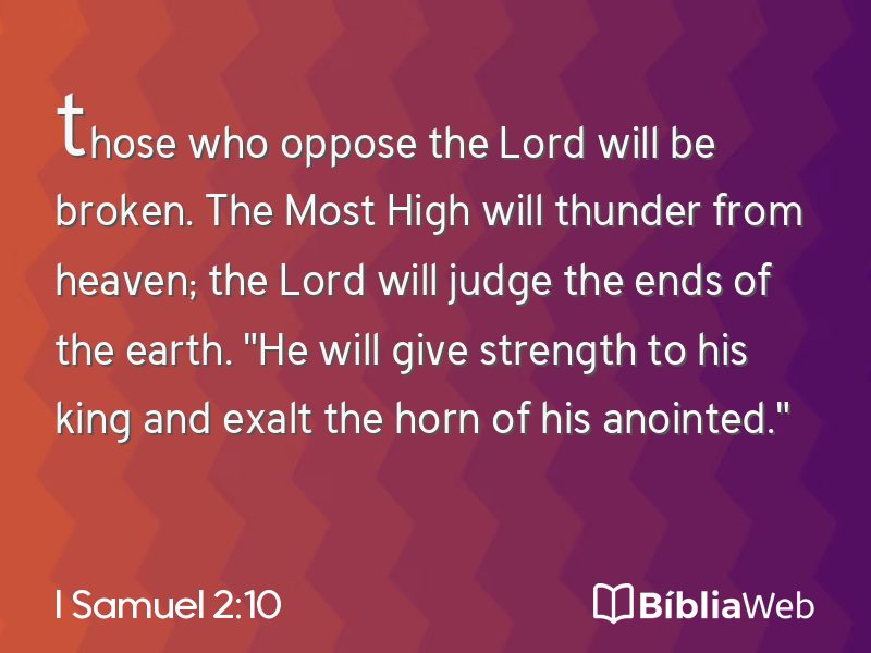 I Samuel 2:10 em imagem para compartilhar