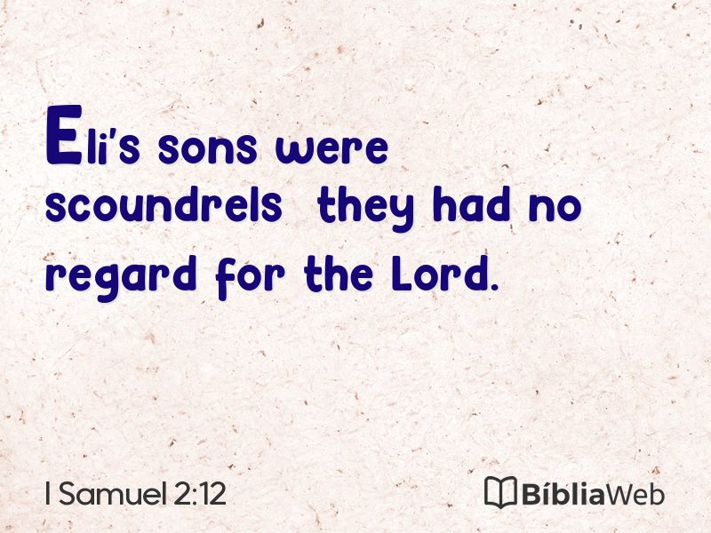I Samuel 2:12 em imagem para compartilhar