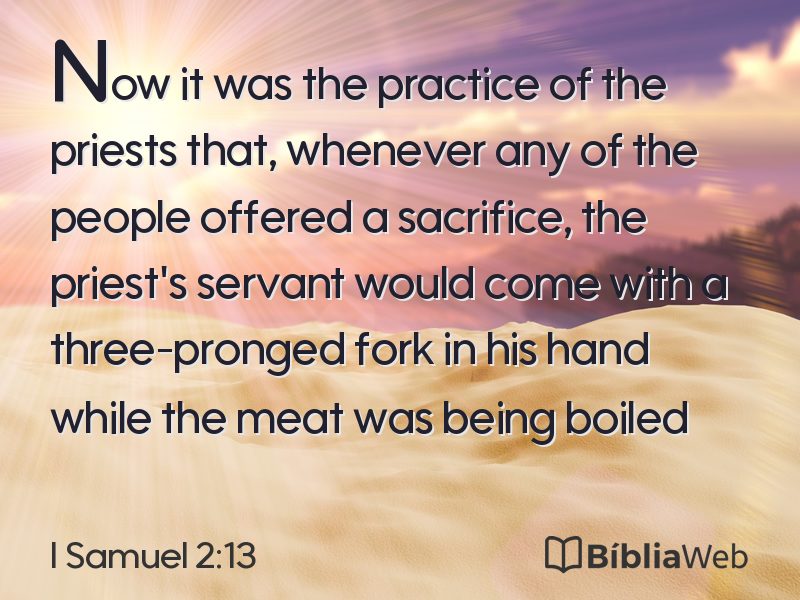 I Samuel 2:13 em imagem para compartilhar