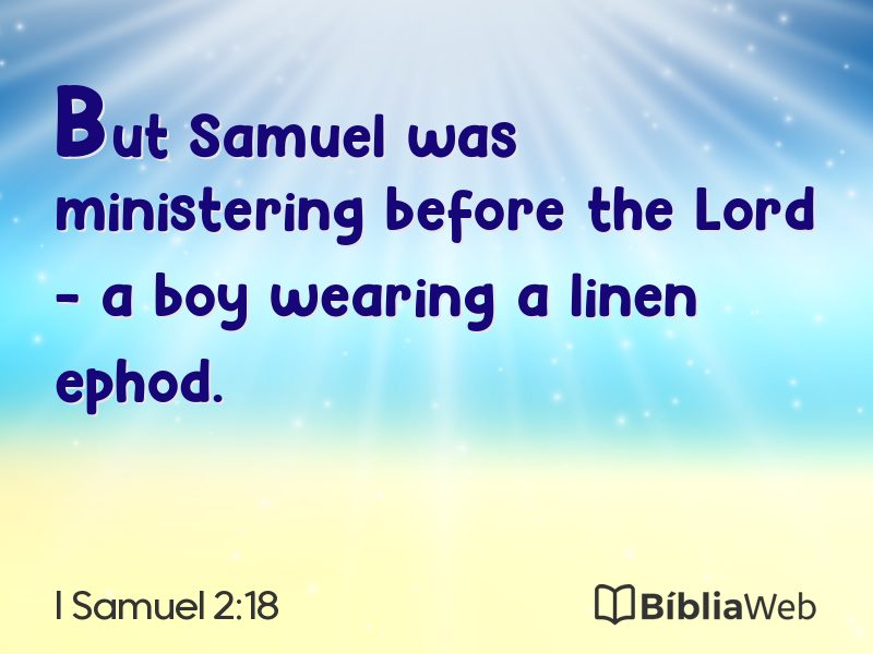 I Samuel 2:18 em imagem para compartilhar