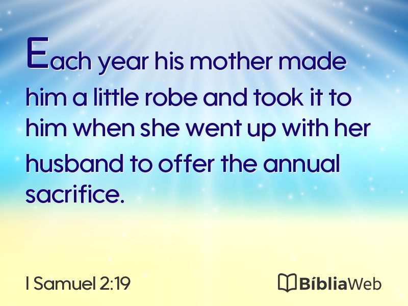 I Samuel 2:19 em imagem para compartilhar