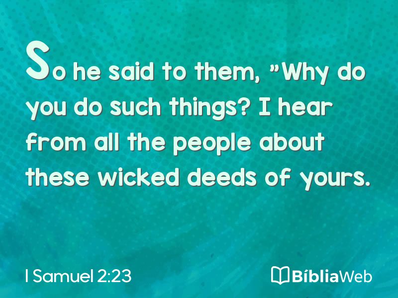 I Samuel 2:23 em imagem para compartilhar
