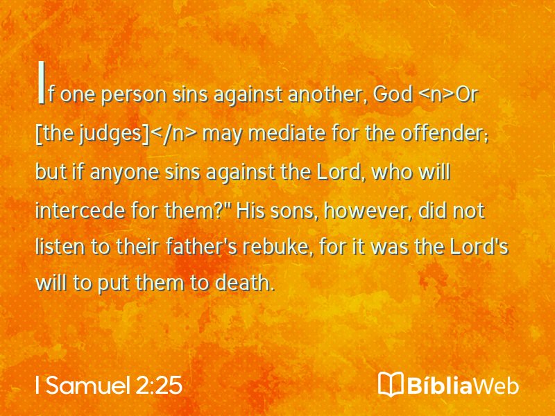 I Samuel 2:25 em imagem para compartilhar