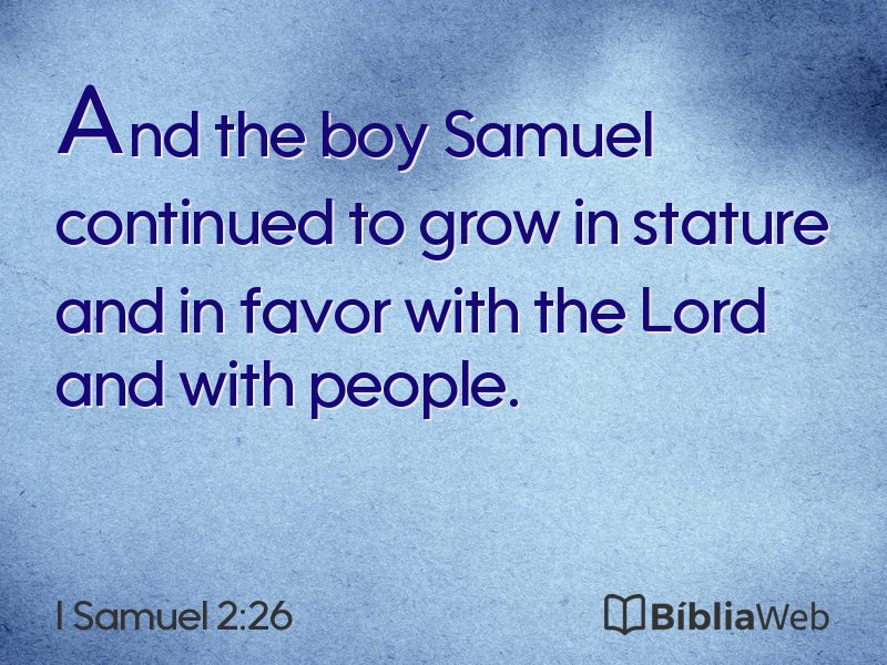 I Samuel 2:26 em imagem para compartilhar