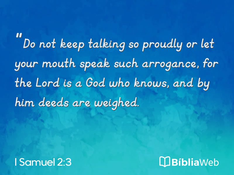 I Samuel 2:3 em imagem para compartilhar