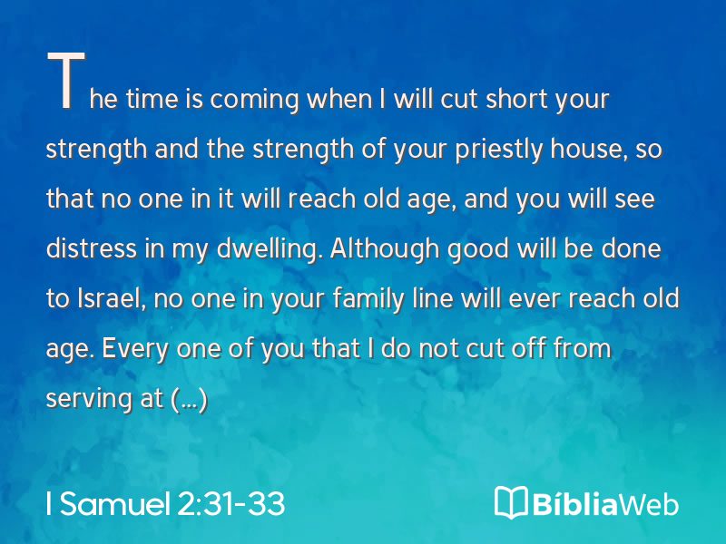 I Samuel 2:31-33 em imagem para compartilhar