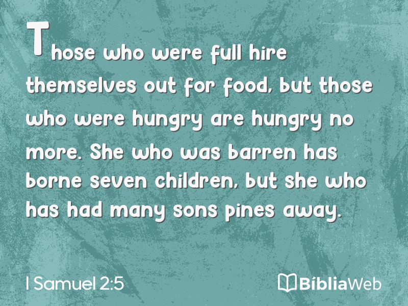 I Samuel 2:5 em imagem para compartilhar