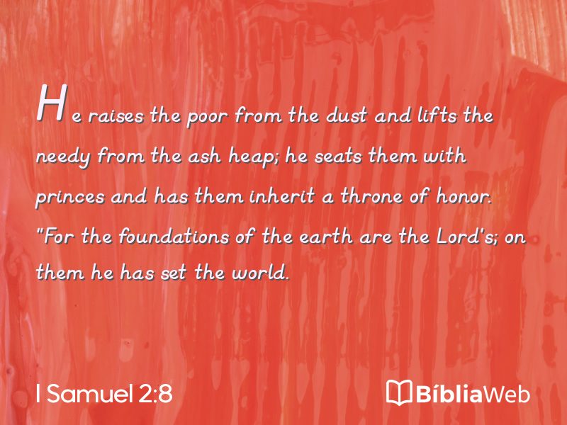 I Samuel 2:8 em imagem para compartilhar