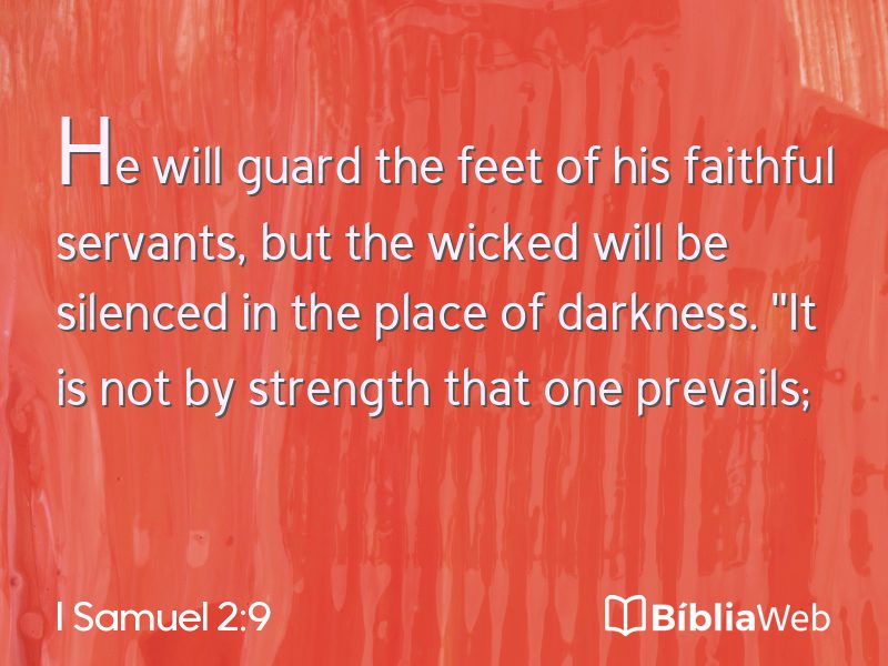 I Samuel 2:9 em imagem para compartilhar