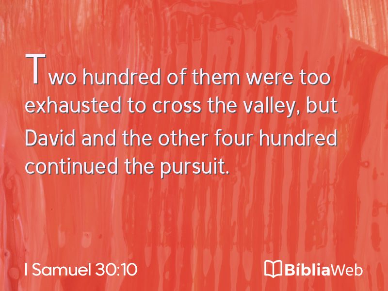 I Samuel 30:10 em imagem para compartilhar