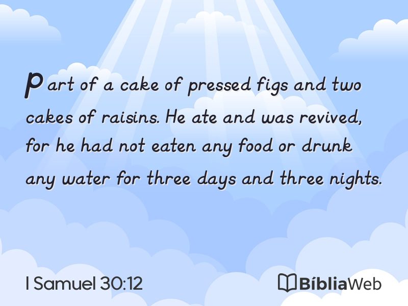 I Samuel 30:12 em imagem para compartilhar
