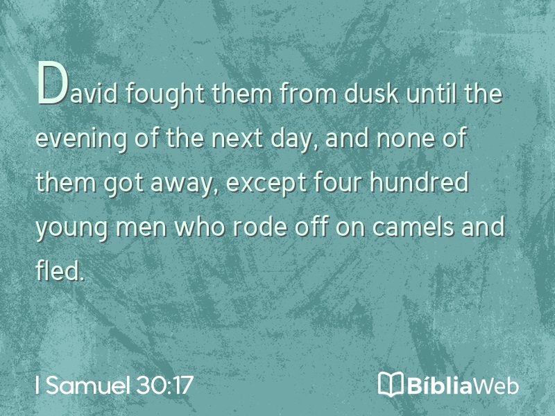I Samuel 30:17 em imagem para compartilhar