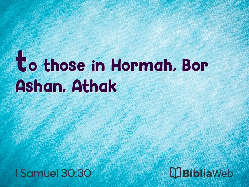 I Samuel 30:30 em imagem para compartilhar