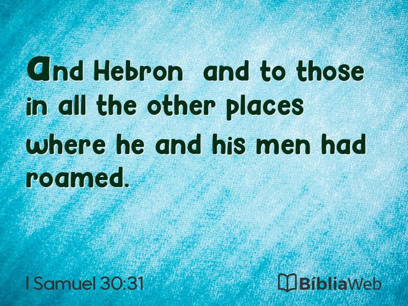 I Samuel 30:31 em imagem para compartilhar