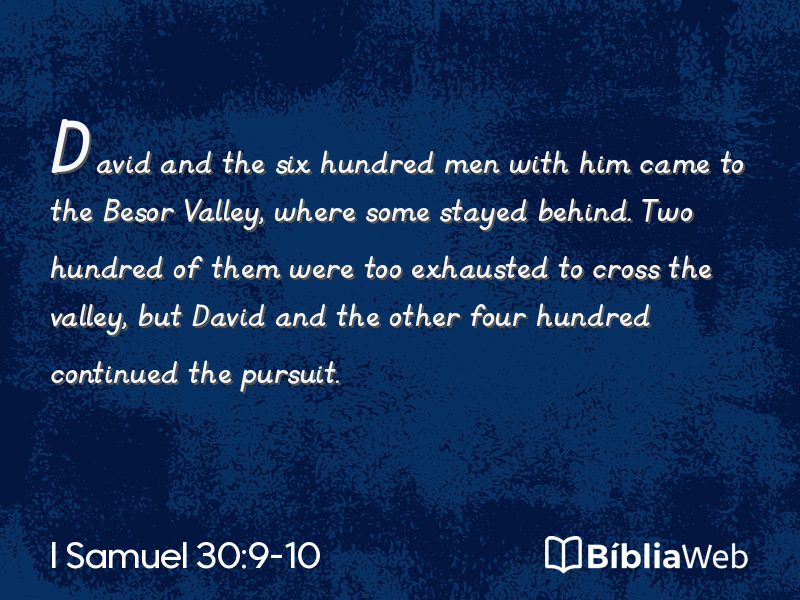 I Samuel 30:9-10 em imagem para compartilhar