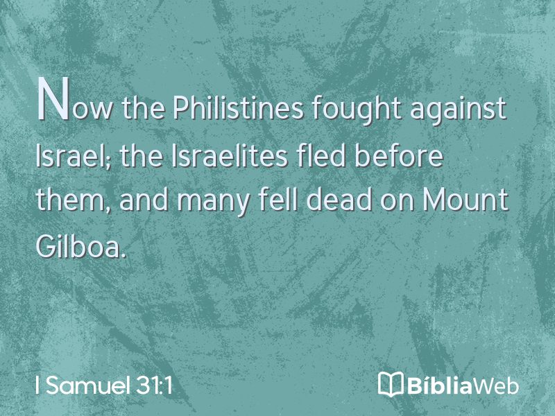 I Samuel 31:1 em imagem para compartilhar