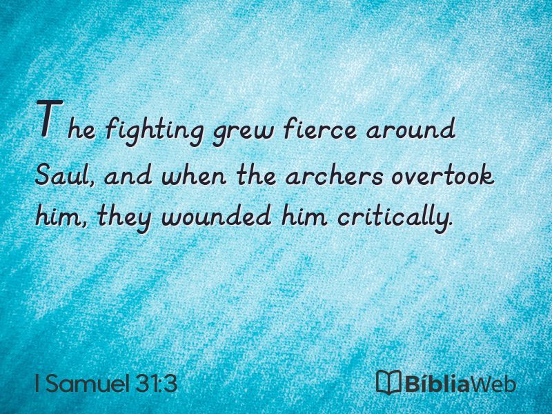 I Samuel 31:3 em imagem para compartilhar