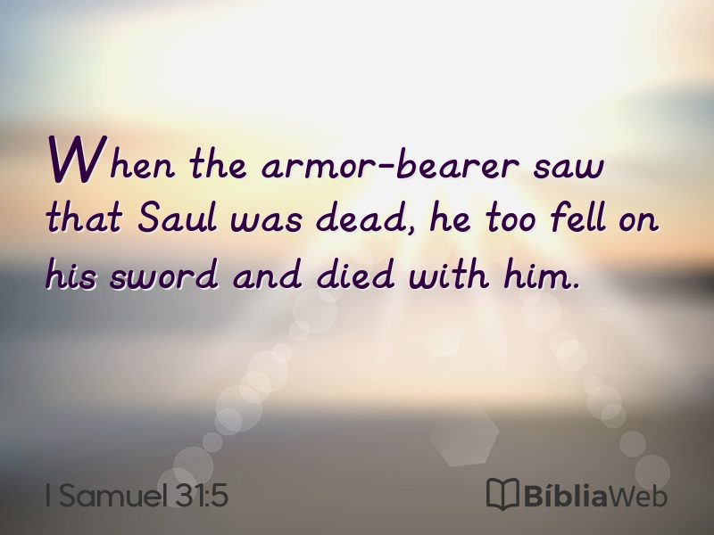 I Samuel 31:5 em imagem para compartilhar