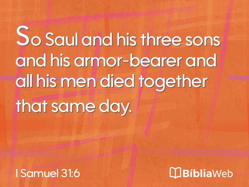 I Samuel 31:6 em imagem para compartilhar