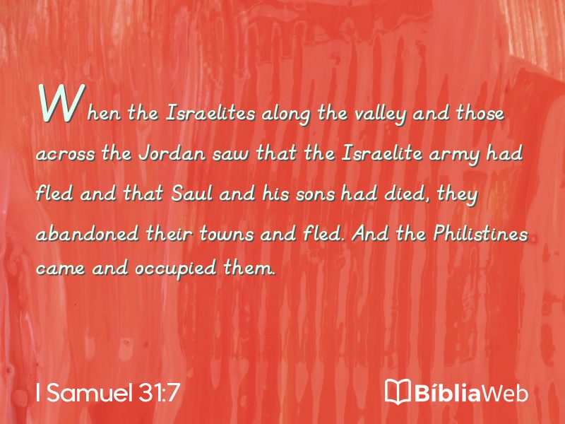 I Samuel 31:7 em imagem para compartilhar