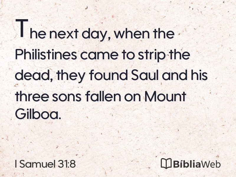 I Samuel 31:8 em imagem para compartilhar