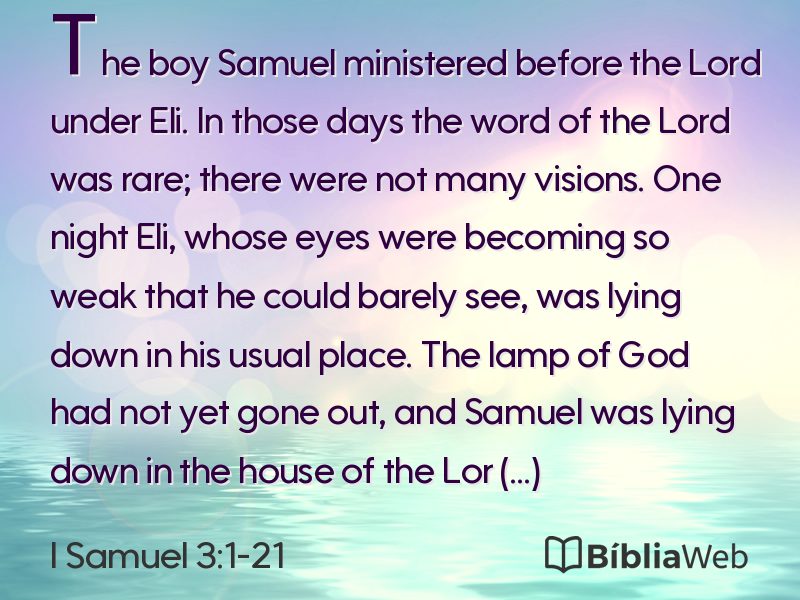 I Samuel 3:1-21 em imagem para compartilhar