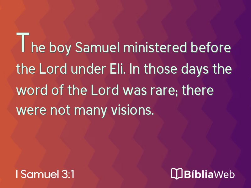 I Samuel 3:1 em imagem para compartilhar