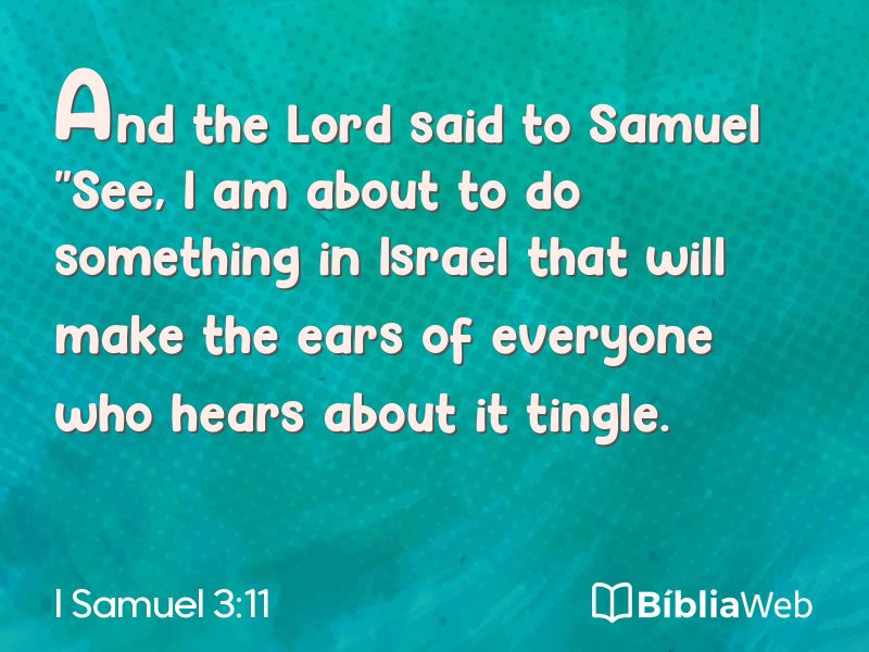 I Samuel 3:11 em imagem para compartilhar