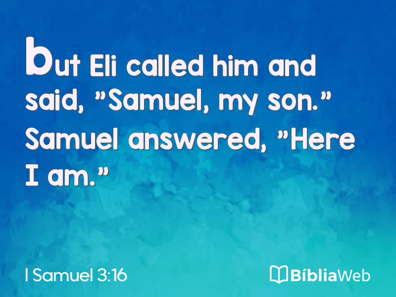 I Samuel 3:16 em imagem para compartilhar