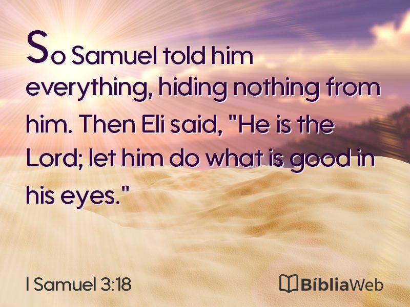 I Samuel 3:18 em imagem para compartilhar